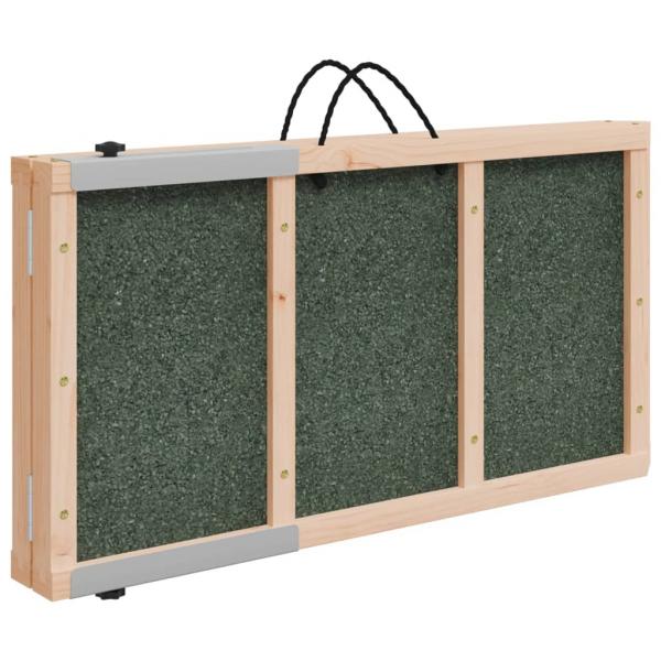 Hunderampe Grau 120x30 cm Massivholz Tanne