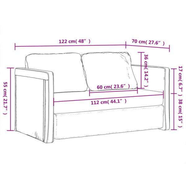 Bodensofa mit Schlaffunktion Dunkelgrün 122x204x55 cm Samt