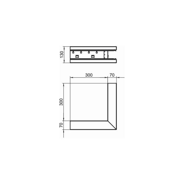 OBO Bettermann GS-SA70130RW Außeneck, symmetrisch, 70x130mm, reinweiß (6277210)