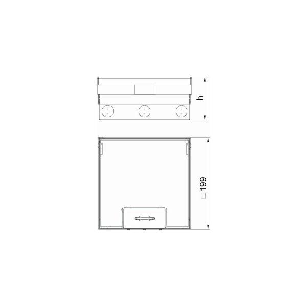 OBO Bettermann UDHOME4 2V Bodentank, komplett leer (7427232)