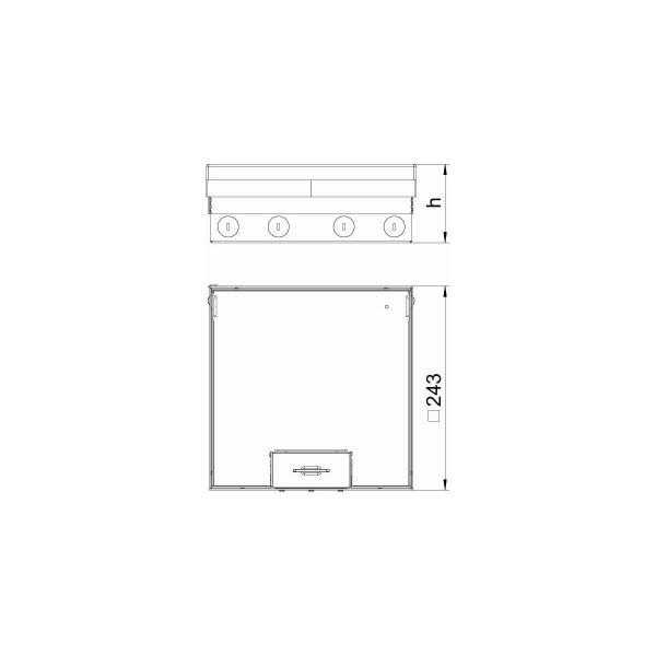 OBO Bettermann UDHOME9 2V Bodentank, komplett leer, A2 1.4301 (7427324)