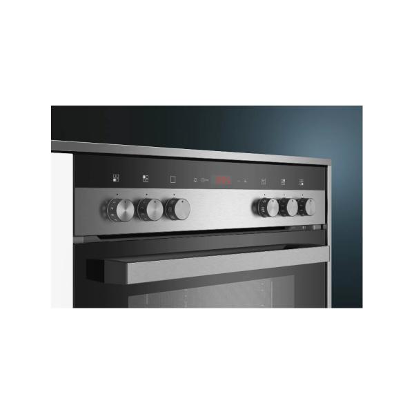 Siemens EQ110KA1Z Einbauherd-Set mit Glaskeramikkochfeld (EA64RGNA1E+HE113FBS2), 60cm breit, 66L, Schnellaufheizung, Umluft-Grill-System, Edelstahl