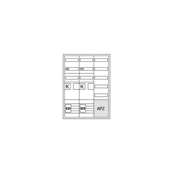 Hager ZB33SEQ25EN Komplettschrank, universZ, 2ZP, RES, BKE-I, VT5, APZ, SLS 50A, 1100x800x205 mm, IP44, 3-Feld