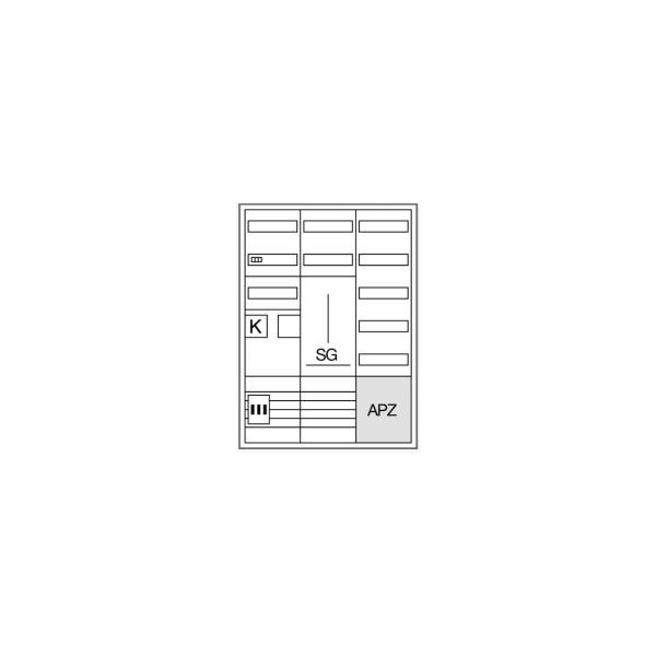 Hager ZB33SEQ19EN Komplettschrank, universZ, 1ZP, RES SG, BKE-I, VT5, APZ, SLS, IP44, 50A, 1100x800x205mm