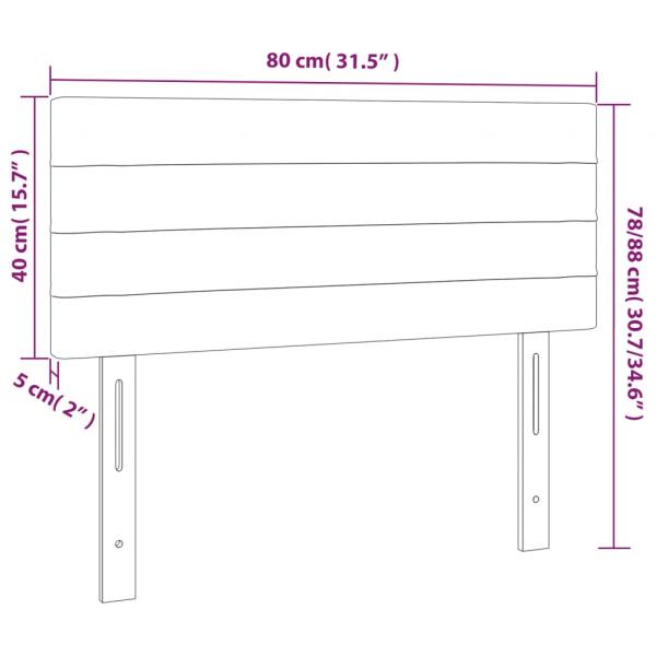 LED Kopfteil Blau 80x5x78/88 cm Stoff