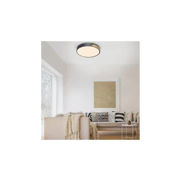 Paul Neuhaus Q BILA LED Deckenleuchte, Smart Home, dimmbar, holzfarben/anthrazit (6071-18)