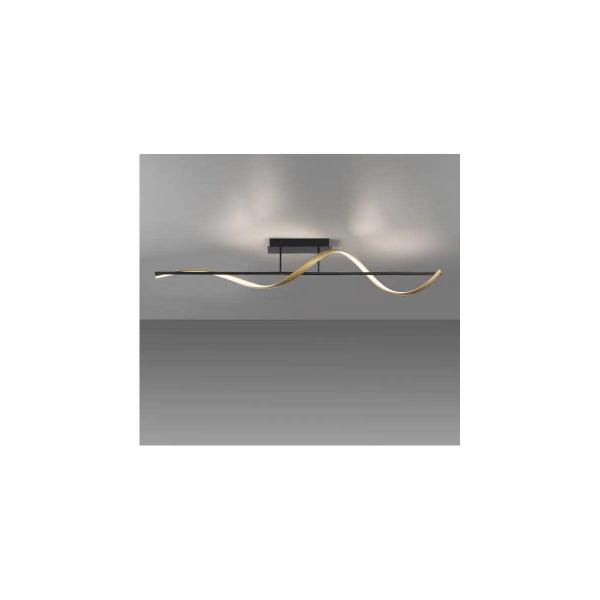 Paul Neuhaus Q-SWING LED Deckenleuchte, Smart Home, anthrazit/messing matt (6385-13)