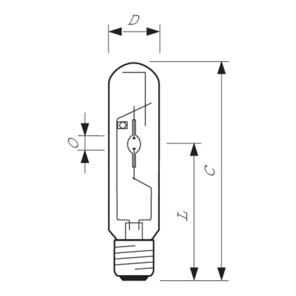 Philips MASTER CDO-TT Halogenmetalldampflampe, E40, 150W