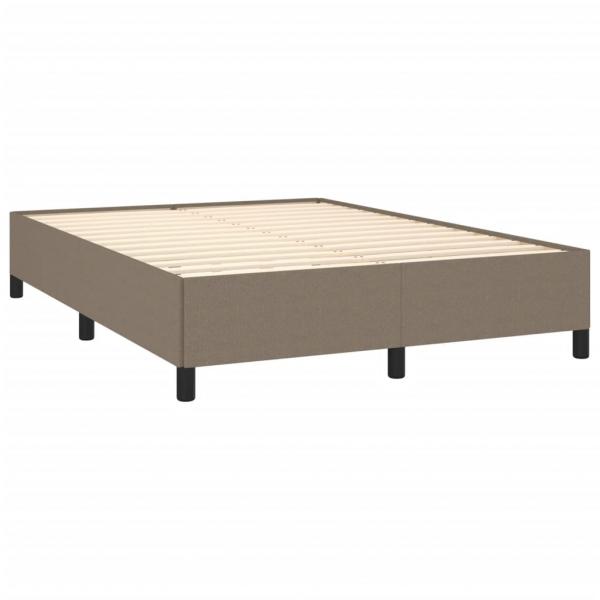 Boxspringbett mit Matratze Taupe 140x200 cm Stoff