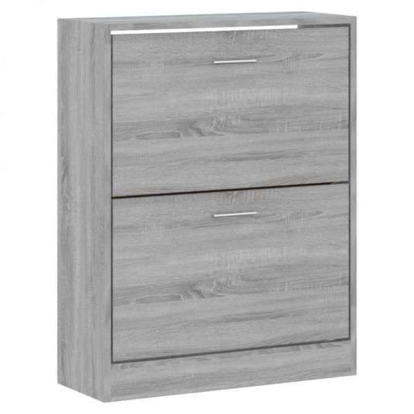 Schuhschrank Grau Sonoma 63x24x81 cm Holzwerkstoff