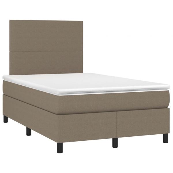 Boxspringbett mit Matratze Taupe 120x200 cm Stoff