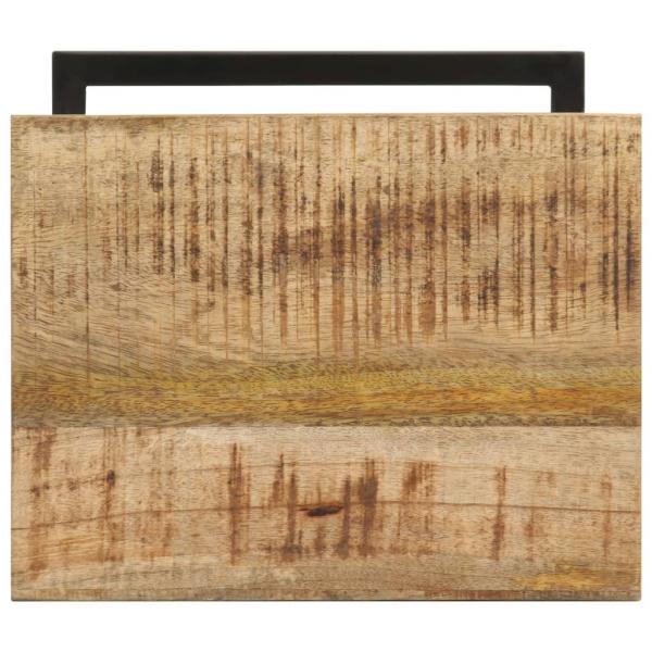 Beistelltische 2 Stk. 31,5x24,5x64,5 cm Raues Mangoholz  