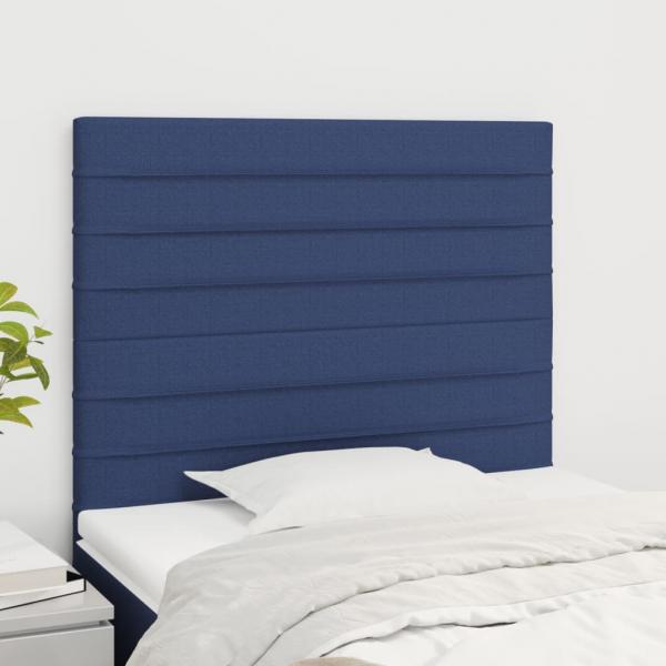 ARDEBO.de - Kopfteile 2 Stk. Blau 90x5x78/88 cm Stoff