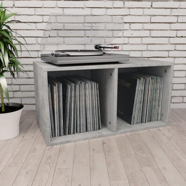 ARDEBO.de - Schallplatten-Aufbewahrungsbox Betongrau 71x34x36 cm