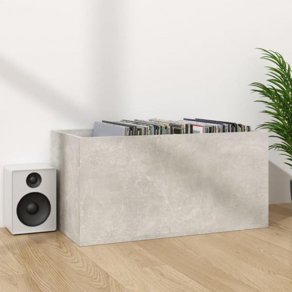 Schallplatten-Aufbewahrungsbox Betongrau 71x34x36 cm