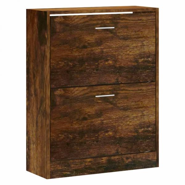 Schuhschrank Räuchereiche 63x24x81 cm Holzwerkstoff