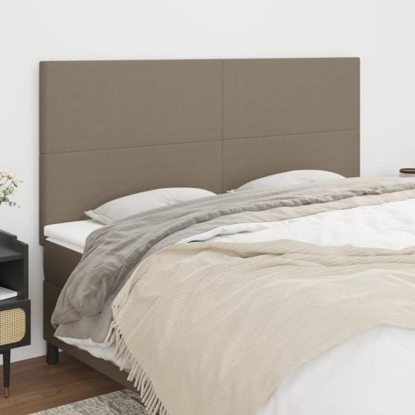 ARDEBO.de - Kopfteile 4 Stk. Taupe 100x5x78/88 cm Stoff