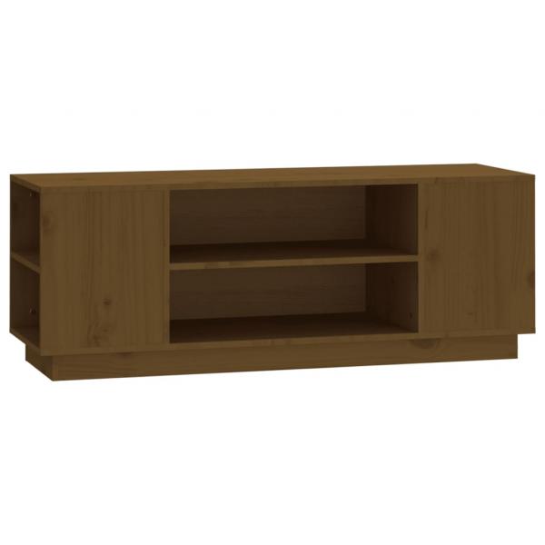 TV-Schrank Honigbraun 110x35x40,5 cm Massivholz Kiefer