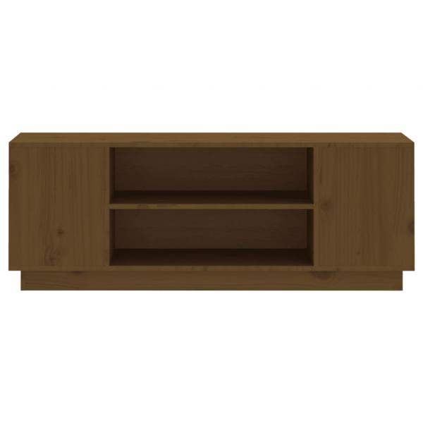 TV-Schrank Honigbraun 110x35x40,5 cm Massivholz Kiefer