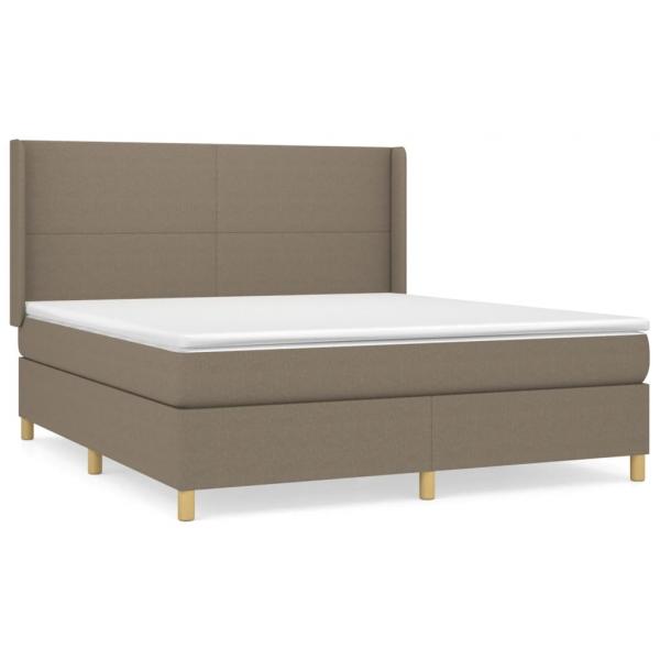 Boxspringbett mit Matratze Taupe 180x200 cm Stoff