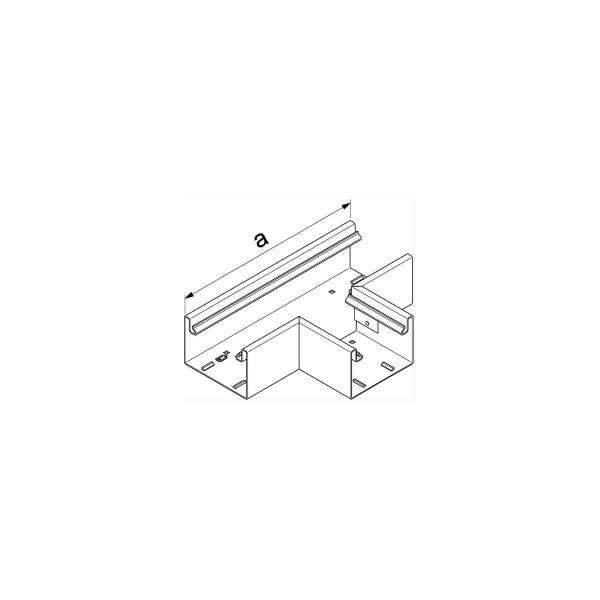 Hager BR6517089016 T-Stück aus Grundprofil zu BR 68x170mm Oberteil 80mm in verkehrsweiß