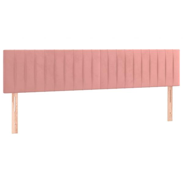 Boxspringbett mit Matratze Rosa 180x200 cm Samt