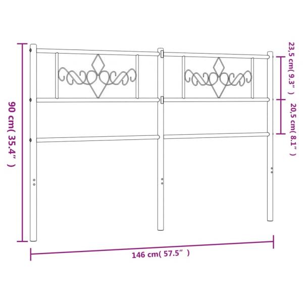 Kopfteil Metall Weiß 140 cm