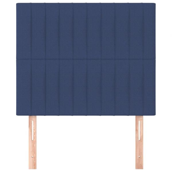 Kopfteile 2 Stk. Blau 80x5x78/88 cm Stoff