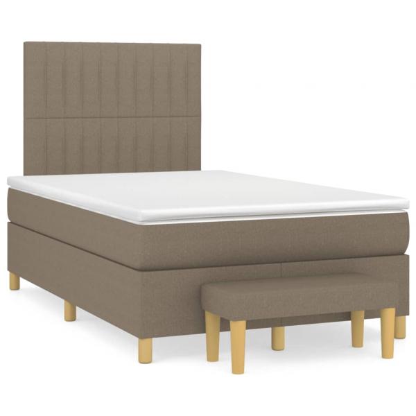 Boxspringbett mit Matratze Taupe 120x200 cm Stoff