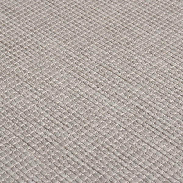 Outdoor-Teppich Flachgewebe 80x250 cm Taupe