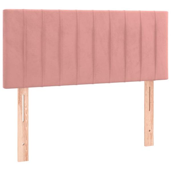 Boxspringbett mit Matratze Rosa 100x200 cm Samt