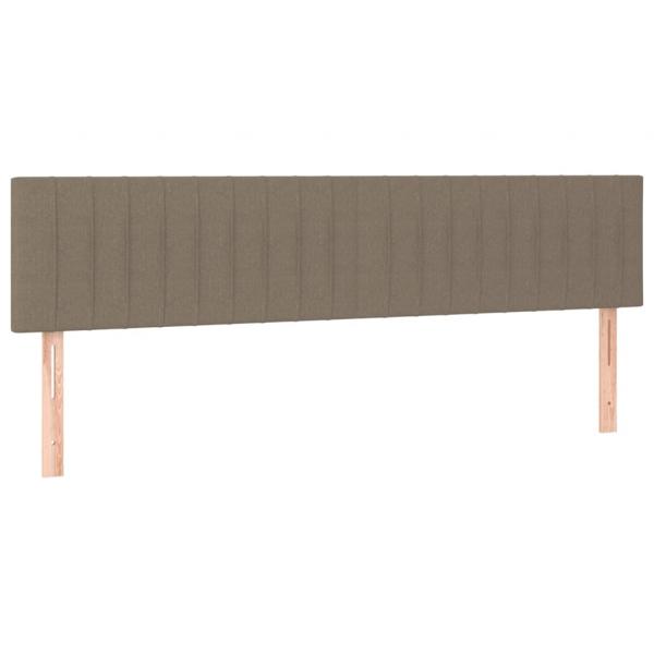 Kopfteile 2 Stk. Taupe 100x5x78/88 cm Stoff