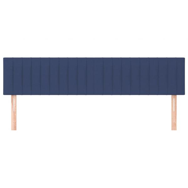 Kopfteile 2 Stk. Blau 80x5x78/88 cm Stoff