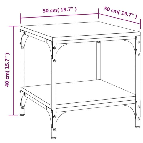 Couchtisch Braun Eichen-Optik 50x50x40 cm Holzwerkstoff