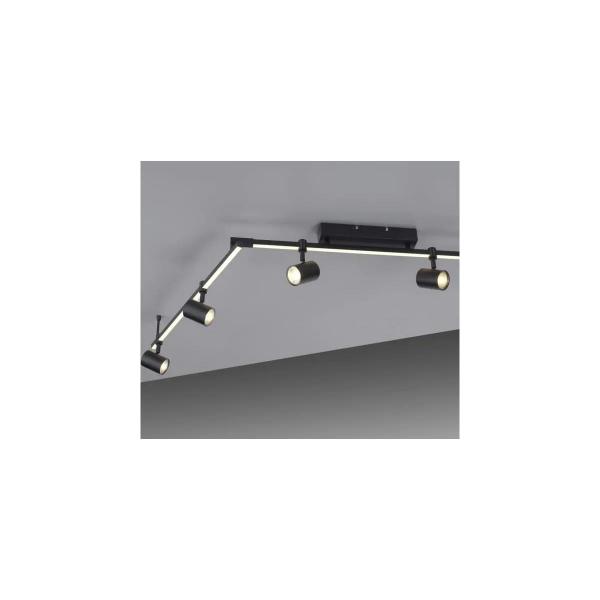 Paul Neuhaus LED Deckenlampe, 6 flammig, mit LED Board, drehbar, Memoryfunktion, schwarz (6526-18)