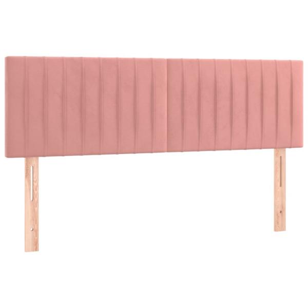 Boxspringbett mit Matratze Rosa 140x200 cm Samt