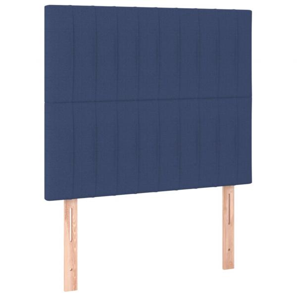 Kopfteile 2 Stk. Blau 100x5x78/88 cm Stoff