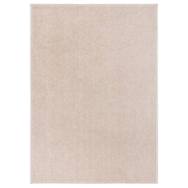 ARDEBO.de - Teppich Kurzflor 240x340 cm Dunkelbeige