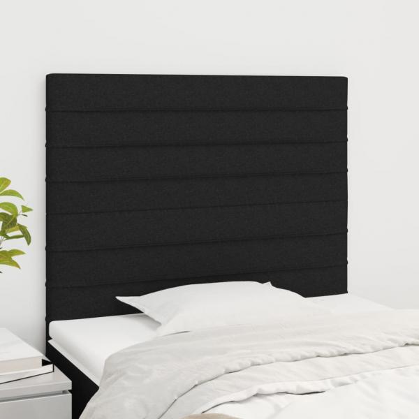 ARDEBO.de - Kopfteile 2 Stk. Schwarz 80x5x78/88 cm Stoff