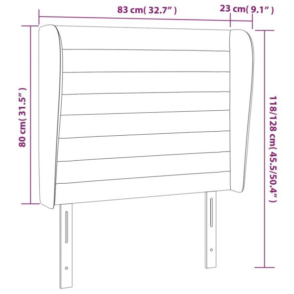 Kopfteil mit Ohren Dunkelgrün 83x23x118/128 cm Samt