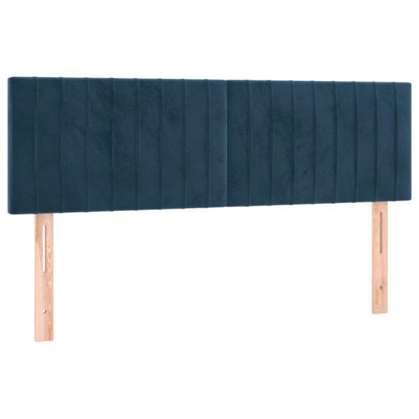 Kopfteile 2 Stk. Dunkelblau 72x5x78/88 cm Samt