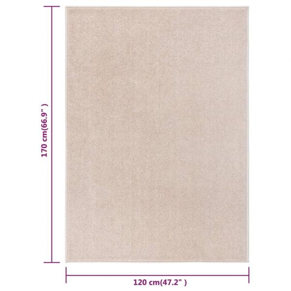 Teppich Kurzflor 120x170 cm Dunkelbeige