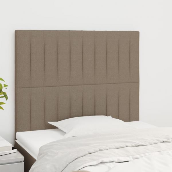 ARDEBO.de - Kopfteile 2 Stk. Taupe 80x5x78/88 cm Stoff