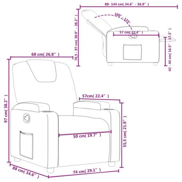 Relaxsessel Braun Stoff