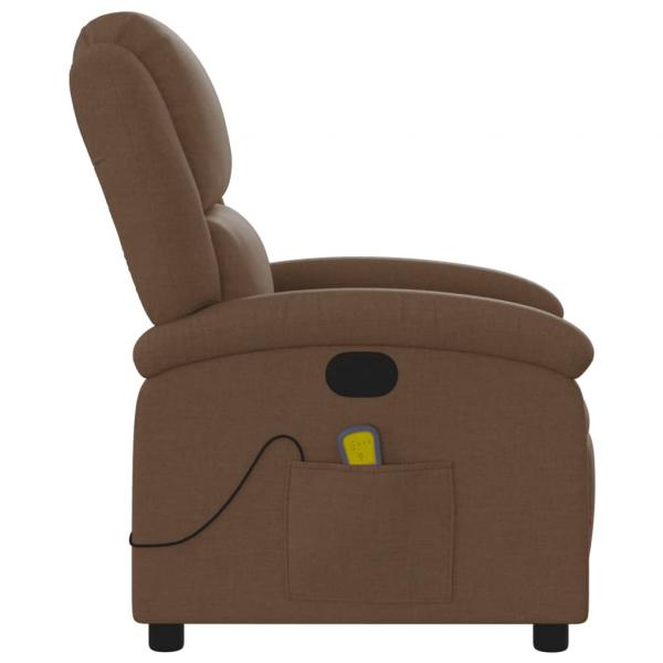 Massagesessel Braun Stoff