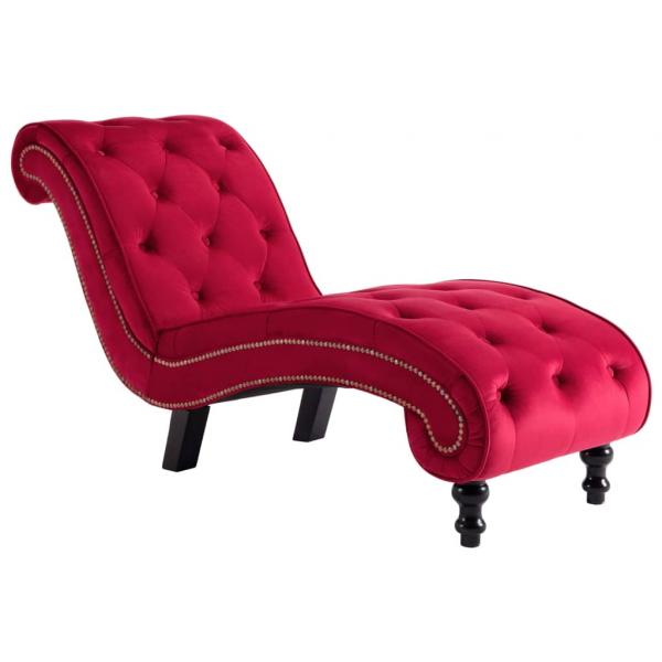 Chaiselongue Rot Samt