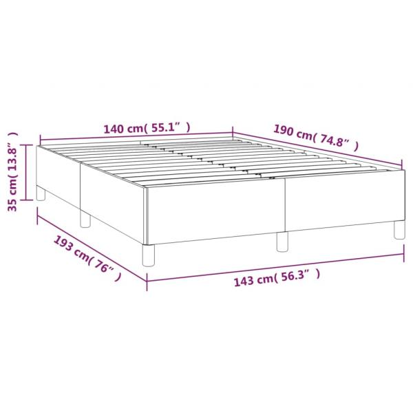 Bettgestell Schwarz 140x190 cm Kunstleder