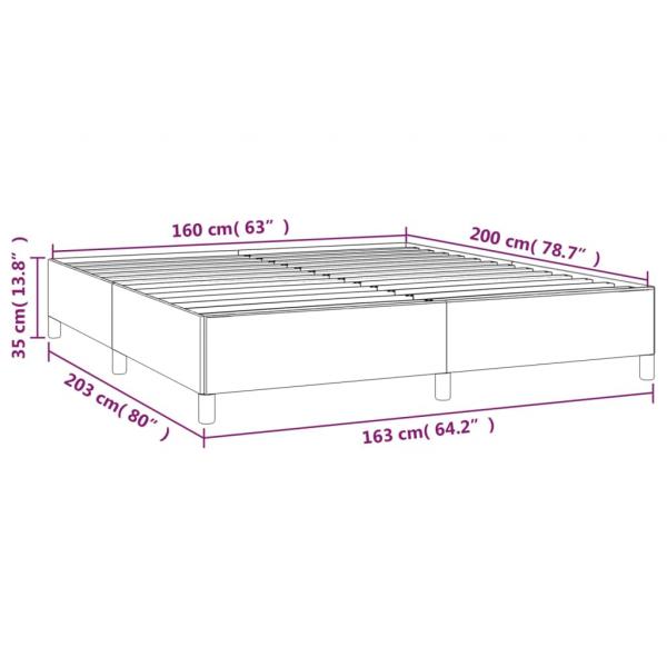 Bettgestell Braun 160x200 cm Kunstleder