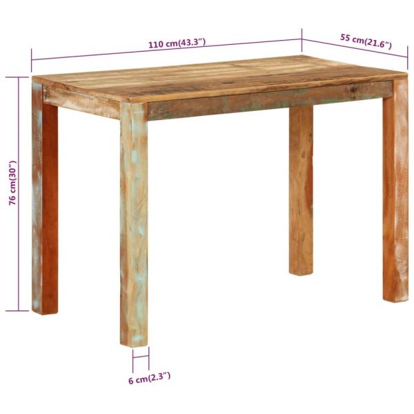 Esstisch 110x55x76 cm Altholz Massiv