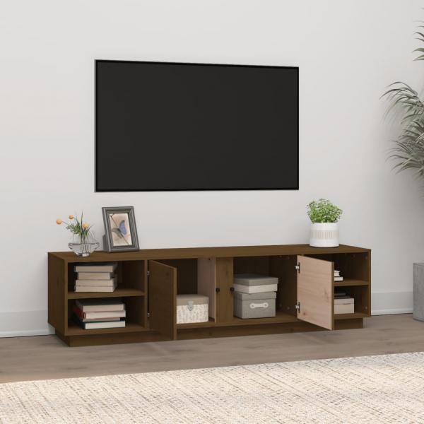 TV-Schrank Honigbraun 156x40x40 cm Massivholz Kiefer